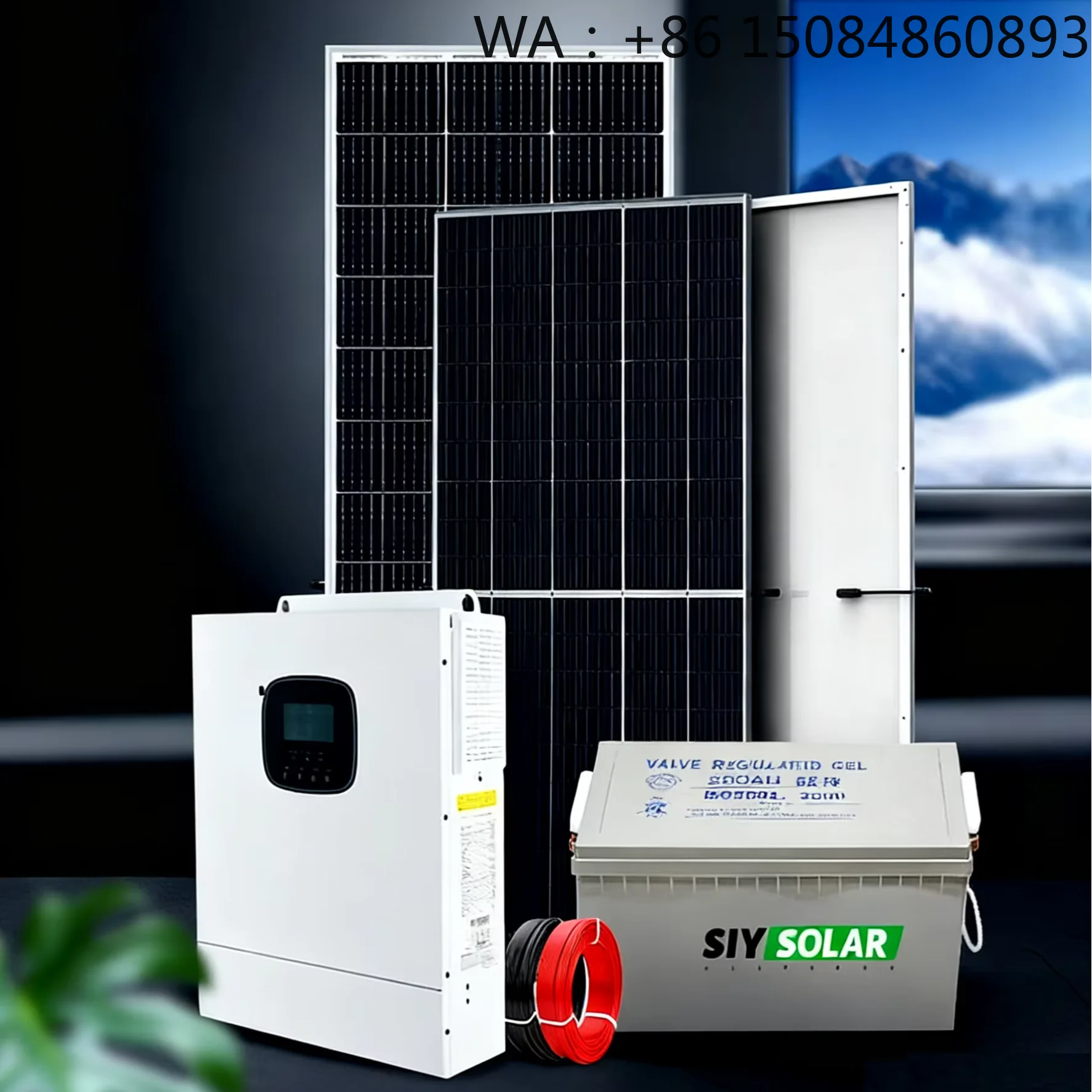 Plug And Play  SystemGrid  Panel Kit IP65 Waterproof MPPT Controller Monocrystalline Lithium Ion 25 Year Warranty OEM
