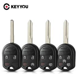 KEYYOU 3/4/5 BTN Car Key Case For Ford Edge Explorer Ranger Expedition Mustang Escape Taurus Mazda Tribute