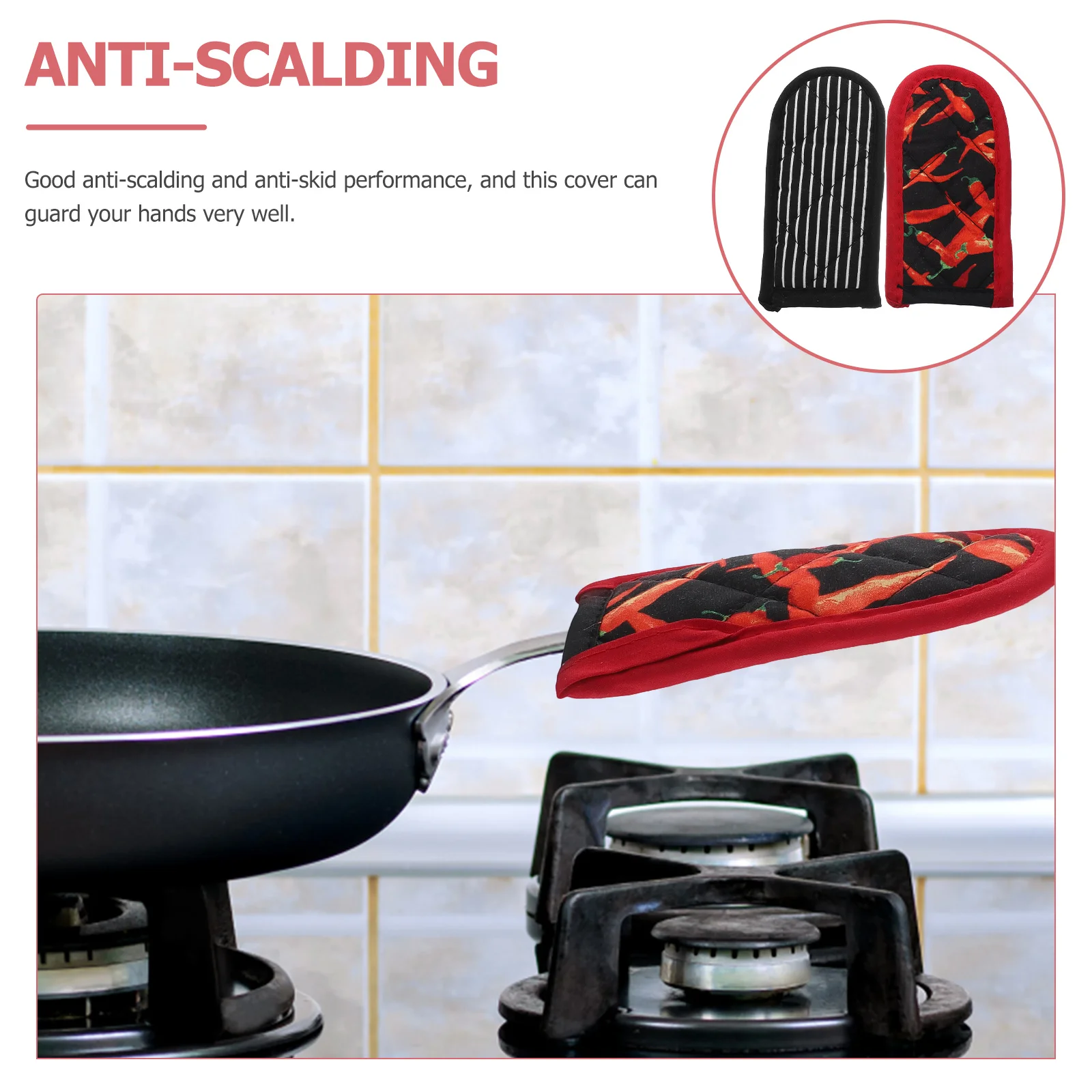 

Pot Handle Cover Pan Hot Holder Anti-scalding Heat Insulation Frying Sleeve Covers Skillet Iron Resistant Holders Handles