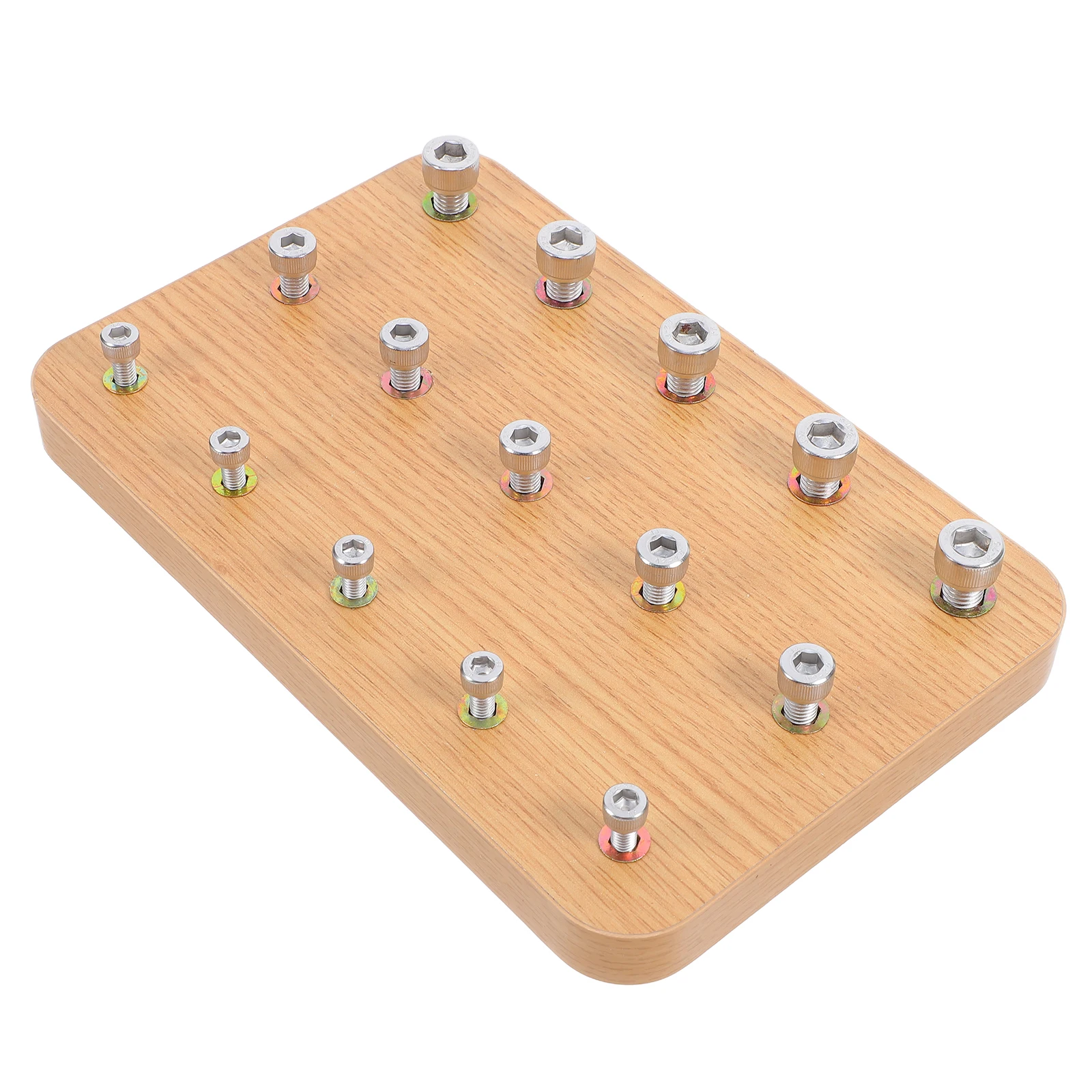 

Wooden Finger Exercise Board Hand Eye Coordination Training Material Easy Use Multifunctional Rehabilitation Device Peg