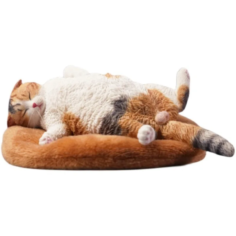 Sleepy cat model, cute healing system cute pet cat figure peripheral creative car ornament