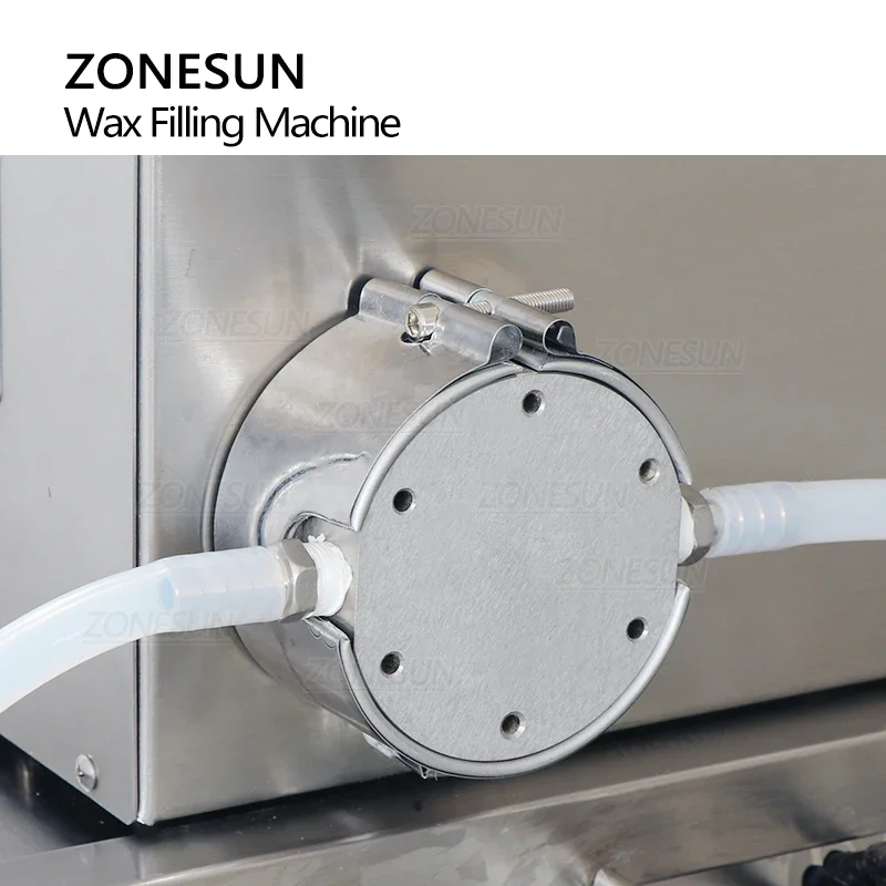 ZONESUN Semi Automatic Soy Hot Paraffin Bee Wax Gear Pump Filling Melting Mixing Machine Heating Candle Making Machine ZS-GTCD