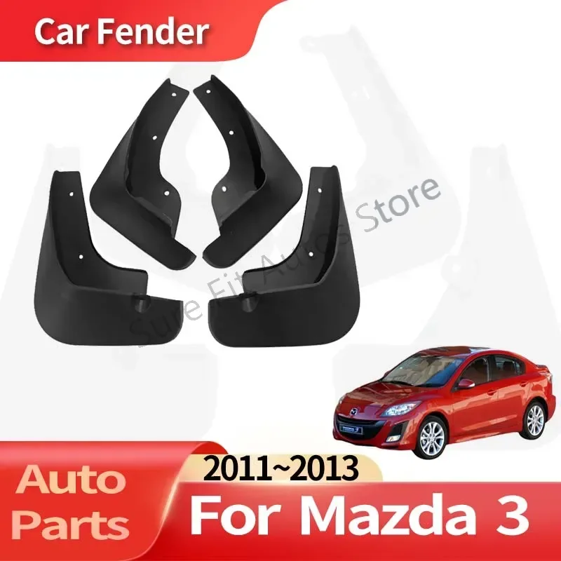 

Auto Accessories For Mazda 3 2011~2013 Fender Lining Car Fender Anti-sand Splash Mud Guard Skin Punch-free Installation Car Tool