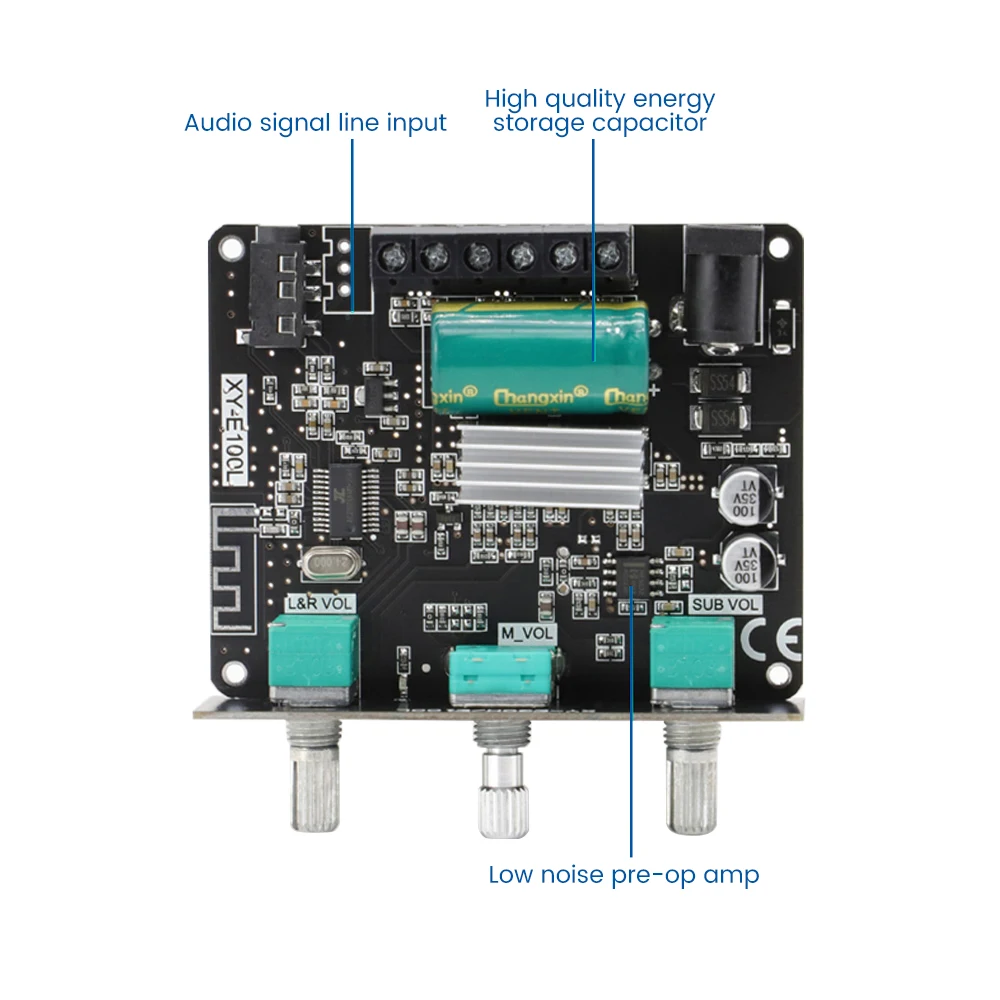 AIYIMA Subwoofer Bluetooth Amplifier Audio Board 2.1 Channel Digital Power Amplifier Speaker Sound Amplificador Amp 50WX2+100W