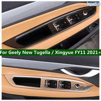 Window Button Cover Trim Glass Lifting Switch Panel For Geely New Tugella / Xingyue FY11 2021 - 2023 Left Hand Drive Accessories
