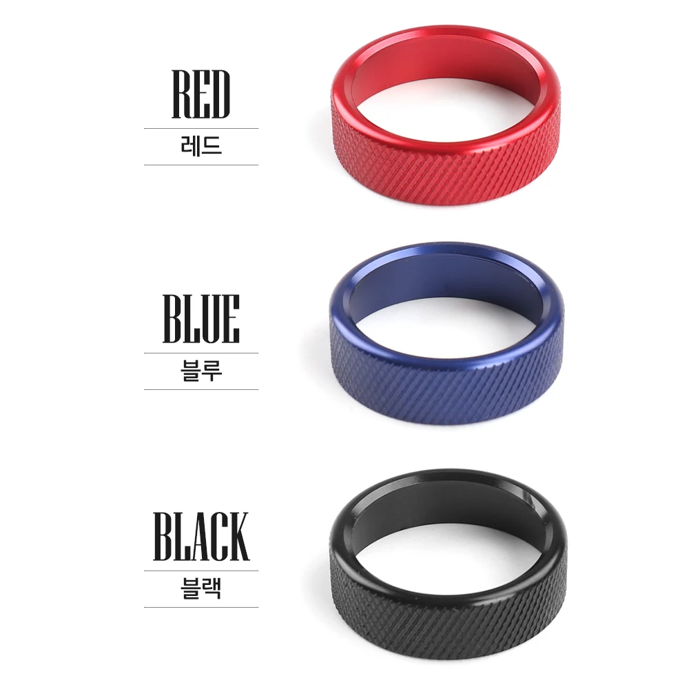 2PCS For Hyundai Elantra CN7/CN7 N 2021-2025 LHD RHD AC Control Knob Decor Ring Aluminum Interior Styling Auto Accessories