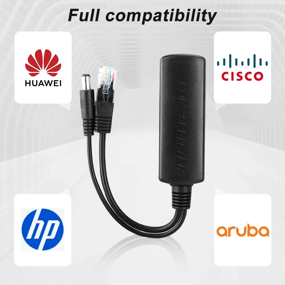 기가비트 POE 스플리터, 마이크로 DC,RJ45,1000Mbps, 이더넷을 통한 전원, 화웨이, IP 카메라, 시스코, HP,ARUBO 스위치, AP 무선