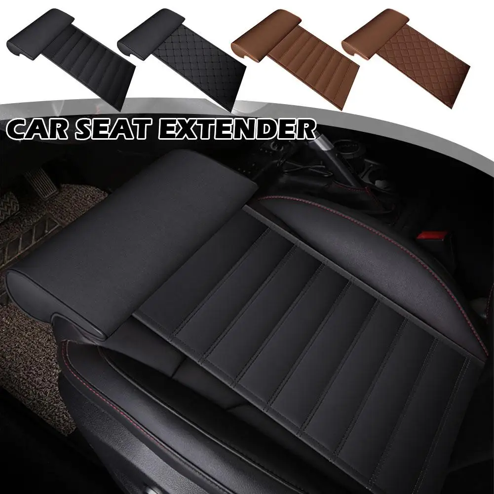 Car Extender Leg Cushion For Driver Leather Universal Leg Support Pillow Cover Memory Foam Auto Extender Padding V2p5