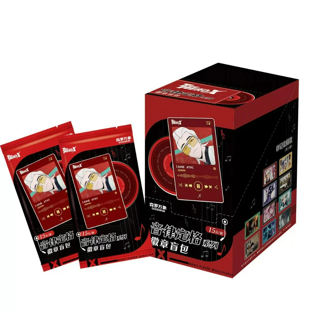 Tobe Hero X Music Player Series Square Badge Blind Box Gemini Art Collectible Dexor Anime Merch Surprise Birthday Gift For Fan