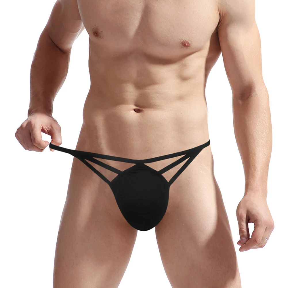 

Men Sexy High Elastic Thong Sexy Tоy Mens Brazilian Underwear Low Rise Men's Panties Slight Strech Underpants Hollow G-String