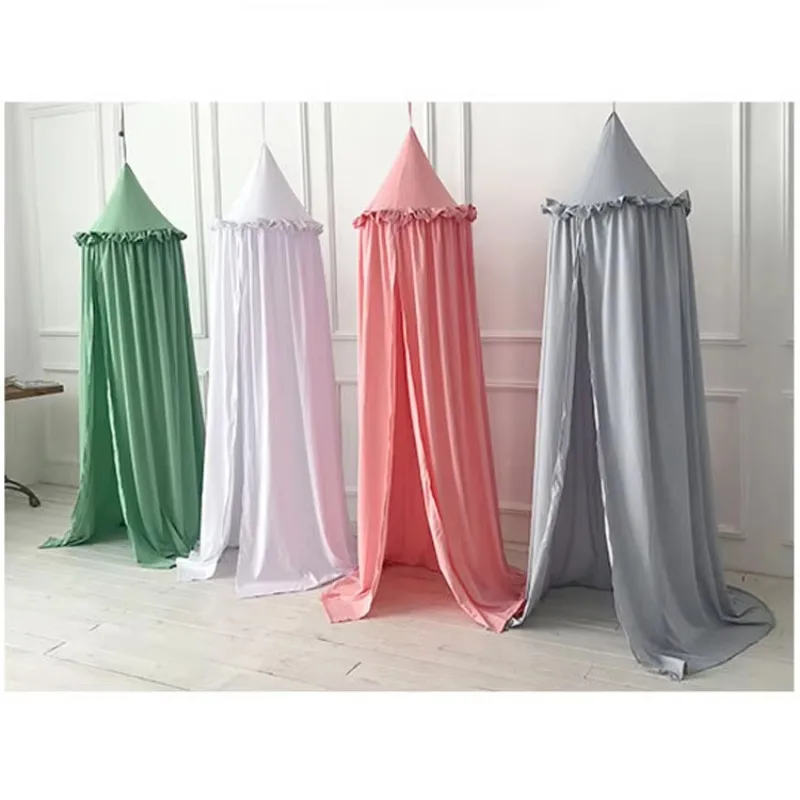 

New Hot Sales Polyester Multi Colors Children Dome Mosquito Net Kids Circular Hanging Bed Canopy