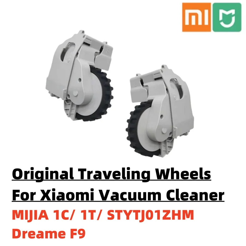 Roda perjalanan kanan dan kiri asli untuk XiaoMi Mijia 1C/ 1T/ STYTJ01ZHM/ Dreame F9 suku cadang Penyedot Debu