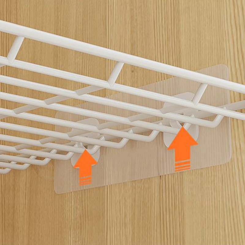 Adjustable Closet Organizer Storage Shelf Wall Mounted Rack Cabinet Holder Telescopic Separate Layer Home Decorative Rack