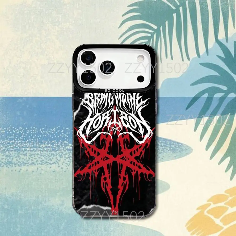 حافظة هاتف B-Bring Me The Bmth H-HorizonS لهاتف iPhone 17,16,15,14,13,12,X,8,Pro,Max,Plus,SE4,Air, Mini HD Black IMD Matte