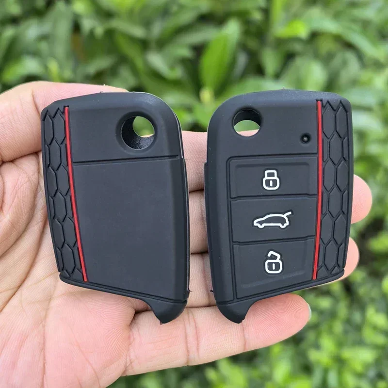 

Силиконовый чехол для ключей от автомобиля для Volkswagen VW Golf 7 MK7 Tiguan Mk2 для Skoda Octavia 3 A7 Kodiaq 2017-2021