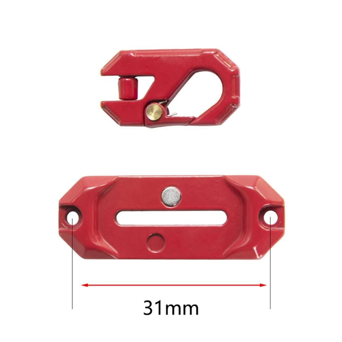 RC 1/10 1/8 Arrampicata Auto Verricello Guida Filo Metallico Verricello Ringhiera per TRX4 KM4 SCX10,Rosso