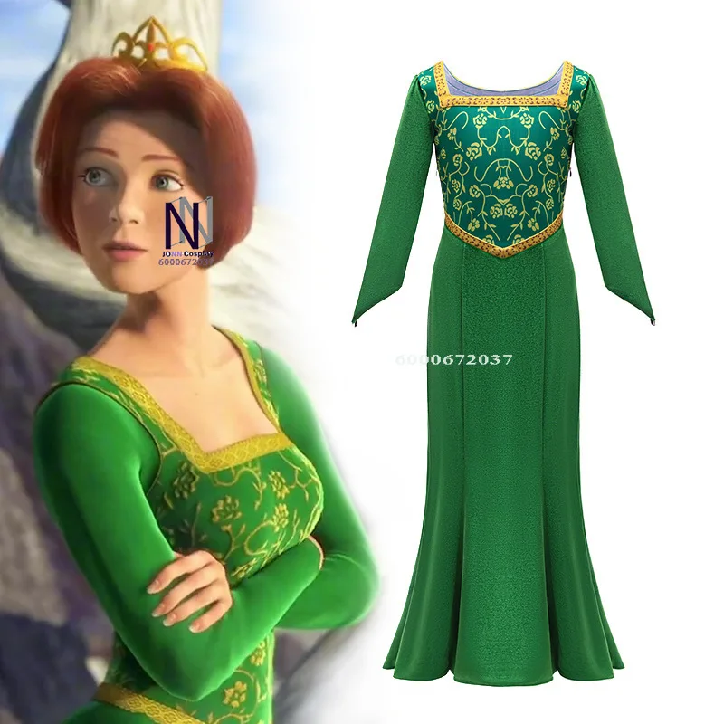 

Anime Princess Fiona Green Dress Monster Role Play Costume 3 Styles Halloween Fantasy Party Outfit for Adult Kids Women VAN