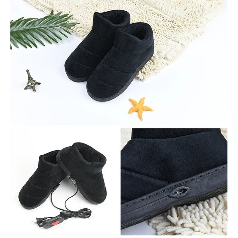 Calentador eléctrico de 220V, zapatos calefactores, Control de temperatura, tesoro de pie cálido para calentador, zapato suave, botas de nieve con carga caliente