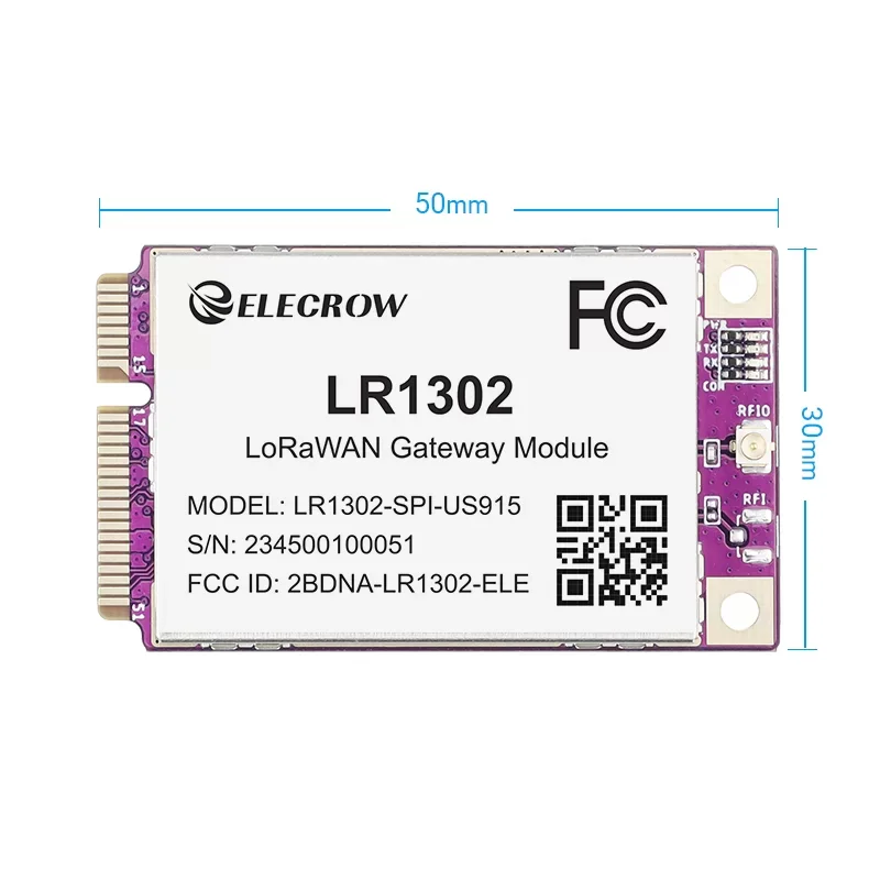 LR1302 LoRaWAN Gateway Module  SPI US915 915MHz SX1302 Long Range Gateway Module Support 8 Channels with CE /FCC Certification