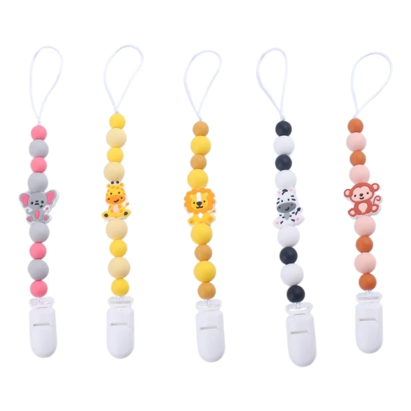 

Infant Teether Toy Pacifier Straps Cartoon Animal Clip Soother Chain