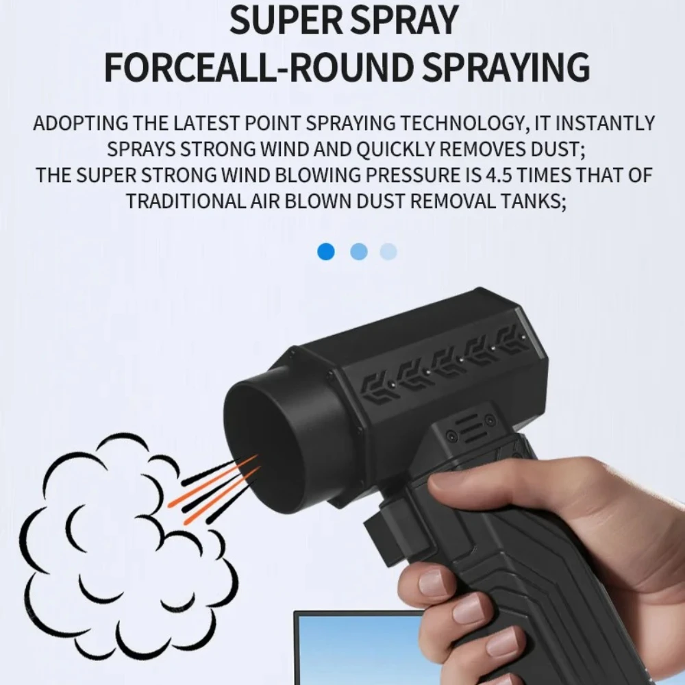منفاخ هواء محمول قوي مروحة توربو صغيرة 10000 مللي أمبير 600 جرام التوجه 70 متر/الثانية الرياح فرش منفضة إزالة أوراق مجفف لوحة المفاتيح #4