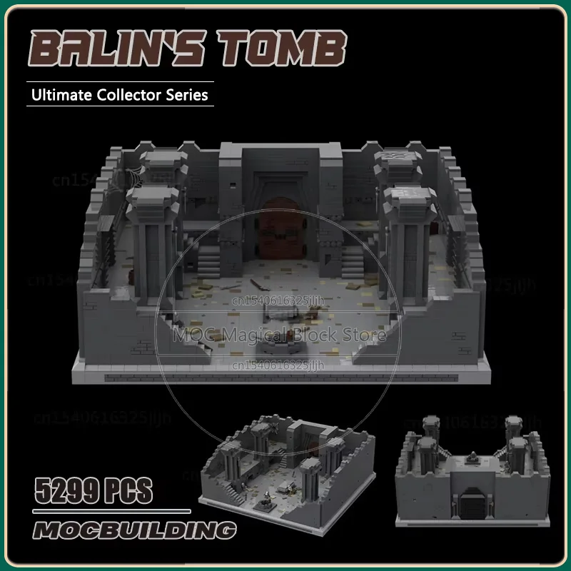 

UCS Rings Famous Tomb Set MOC Building Blocks Creative Display Model Technology Bricks DIY Assembly Collection Toys Xmas Gifts