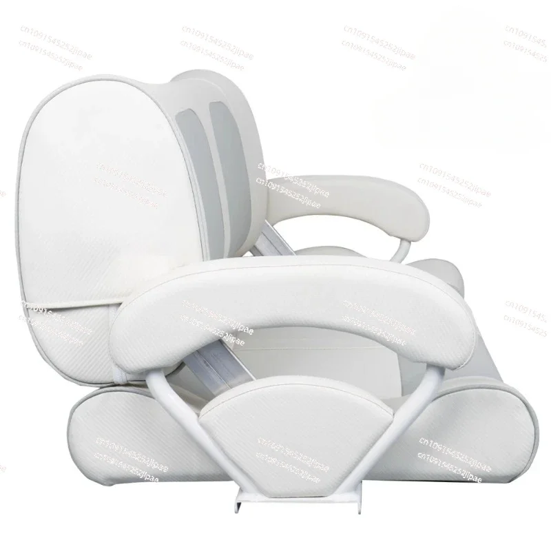 Yacht Sofa Seat, Marine Seat, Marine Sofa, White Blue Marine Double Seat, Foldable