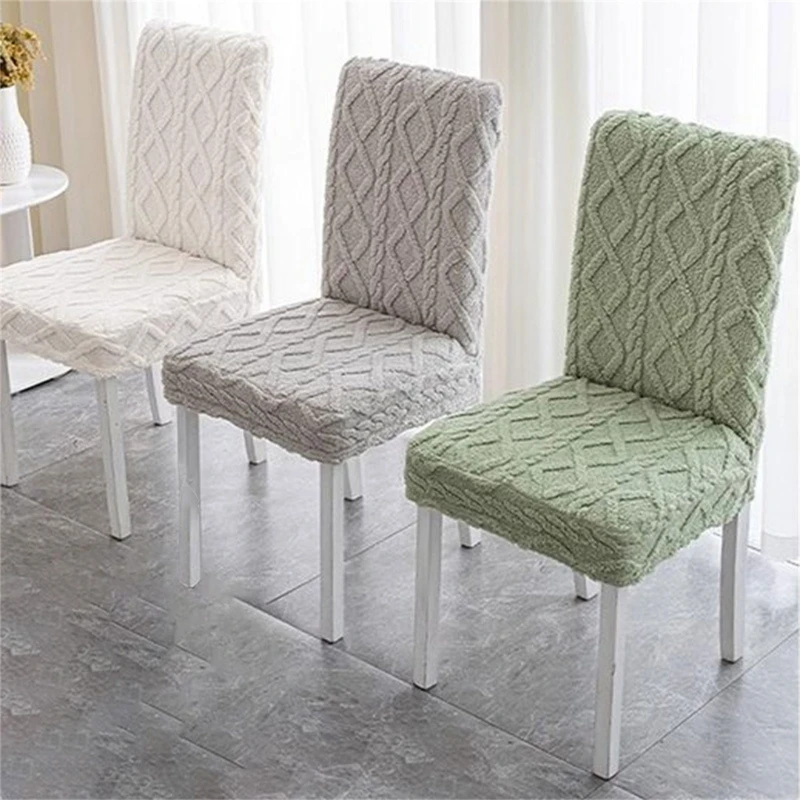 1PC Large Chair Covers for Dining Room Kitchen, Slipcover for High Back Dining Chair, Soft Jacquard Stretch Washable Removable