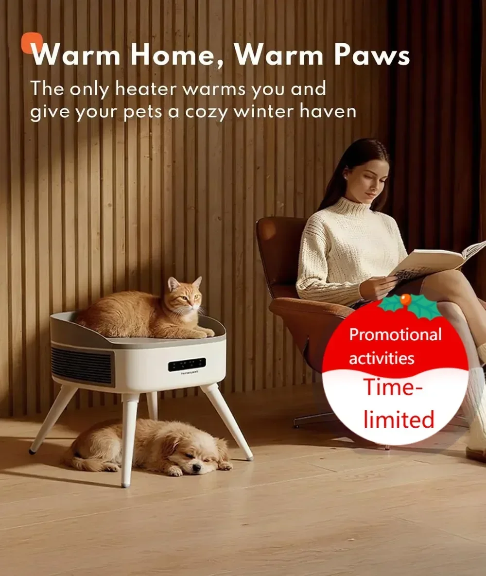 

Hot sales2-in-1 Smart Space Heater with Heated Pet Bed & Air Filtration - All-Season Quiet Safe Warmer for Cats & Small Dogs