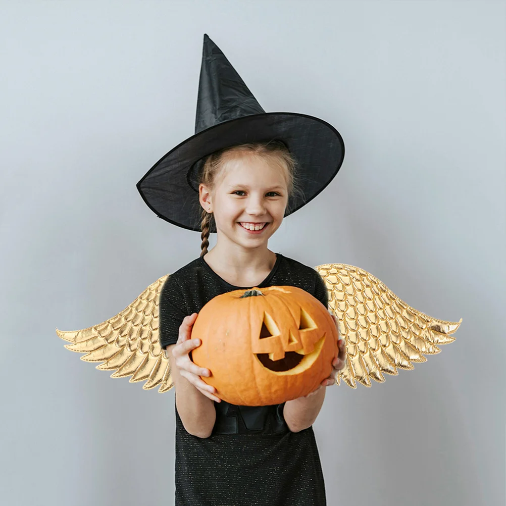 Disfraz ligero y cómodo para niños, disfraz de Halloween, fiesta de Navidad, disfraz de alas de actuación, 2 uds.