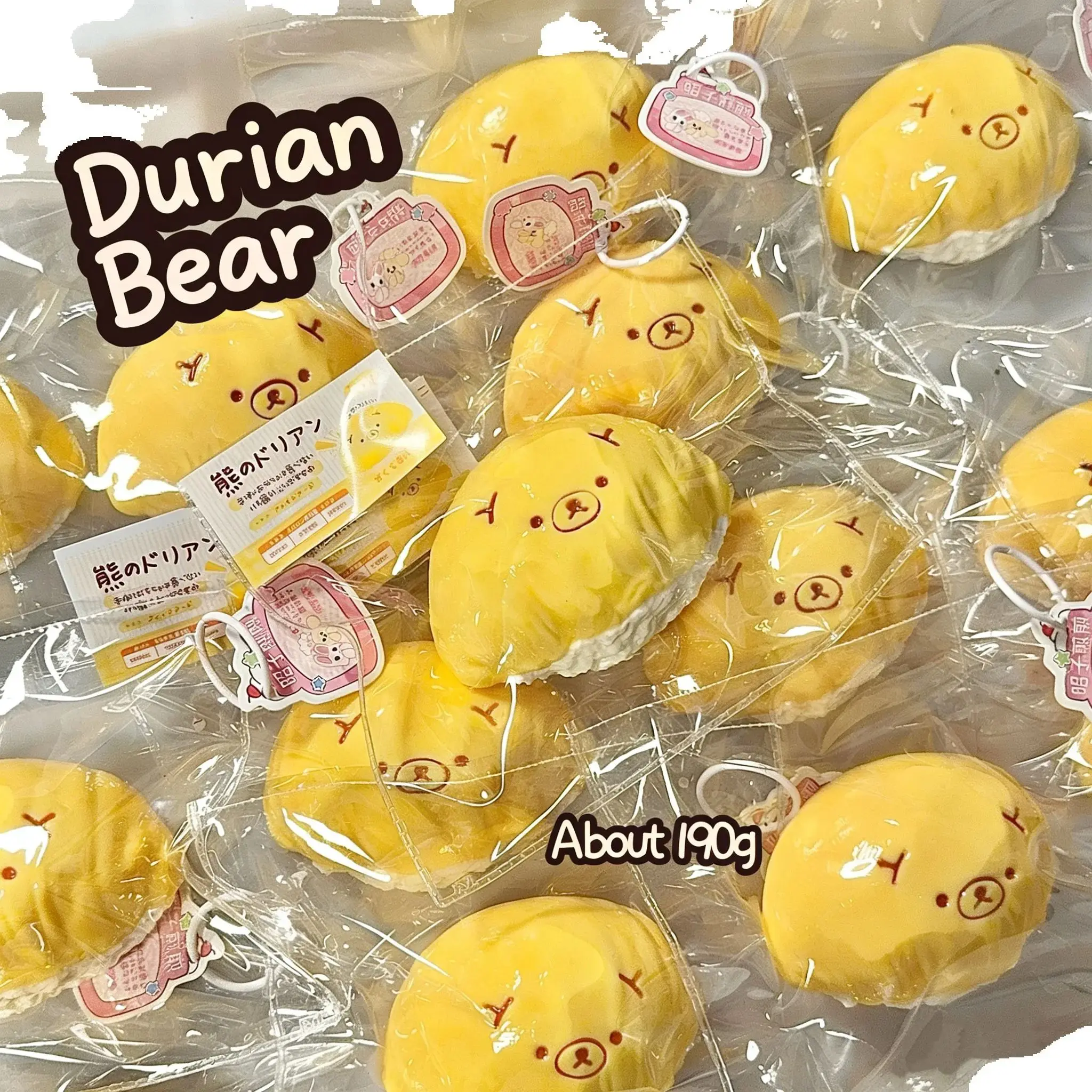 Durian Bear Squishy - Food Grade Silicone with a Frozen Butter Texture