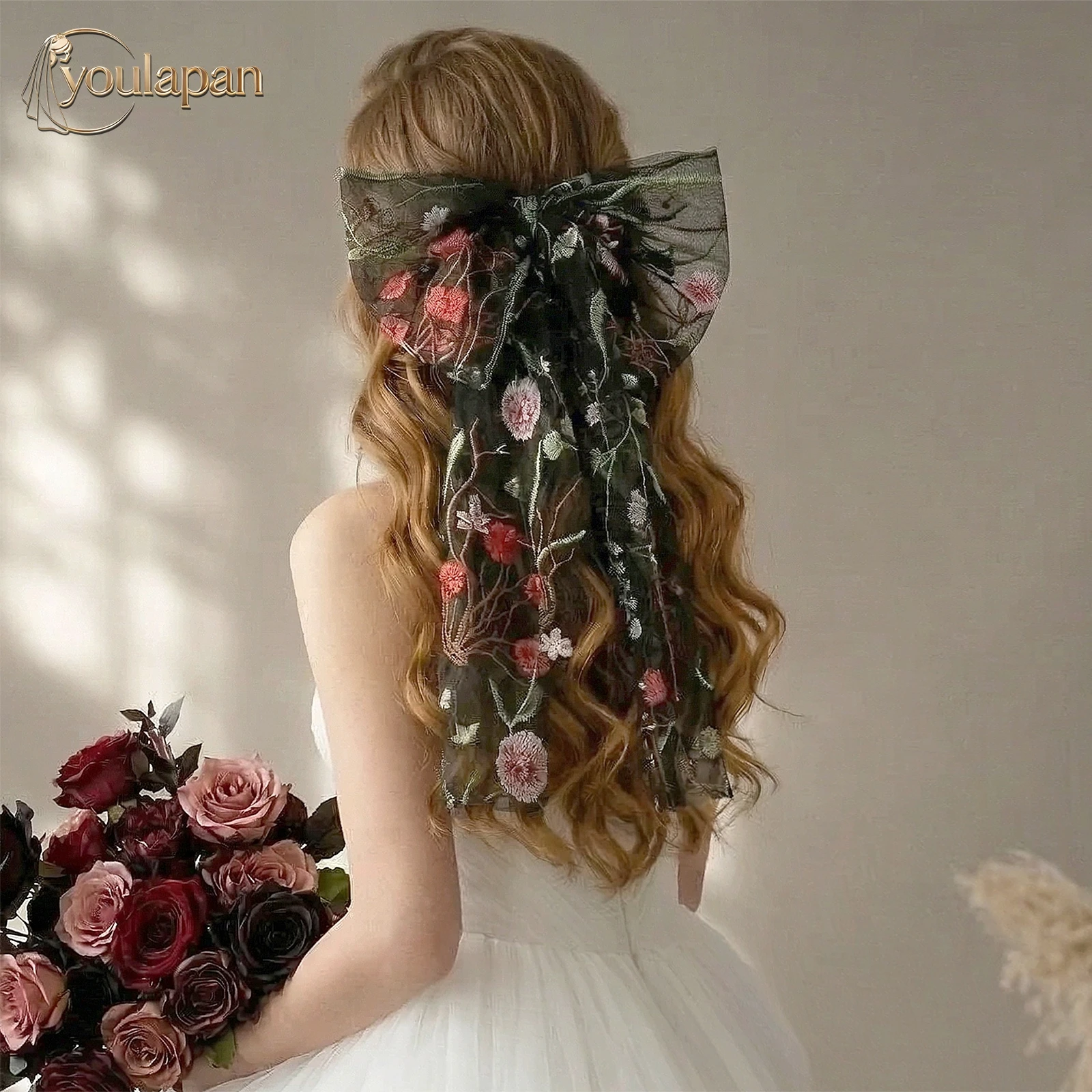 TOPQUEEN Bow Lace Veil Single Layer Bridal Wedding Accessory Boda Accesorios Fiesta Velo Para Primera Comunion Nias V326