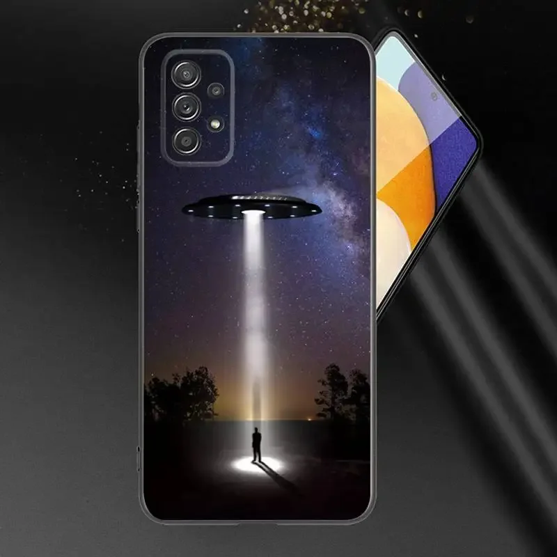 Alien Spaceship U-UFO Phone Case For Samsung A91 80 70 53 42 32 30 20 A50 30S 50S 21S 20S A20E Black Case