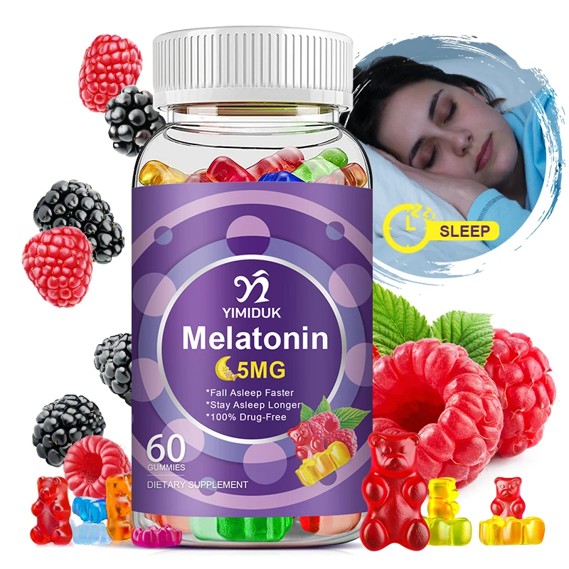 

Melatonin Gummies Anxiety Stress Relief Help Sleep Save Insomnia Body Clock AdjustmentFor Adult and Children