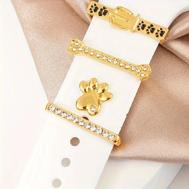 أنيق وغريب الأطوار: أبازيم حزام ساعة مزخرفة مستوحاة من الرسوم المتحركة وحلقات زينة للإكسسوارات العصرية #4