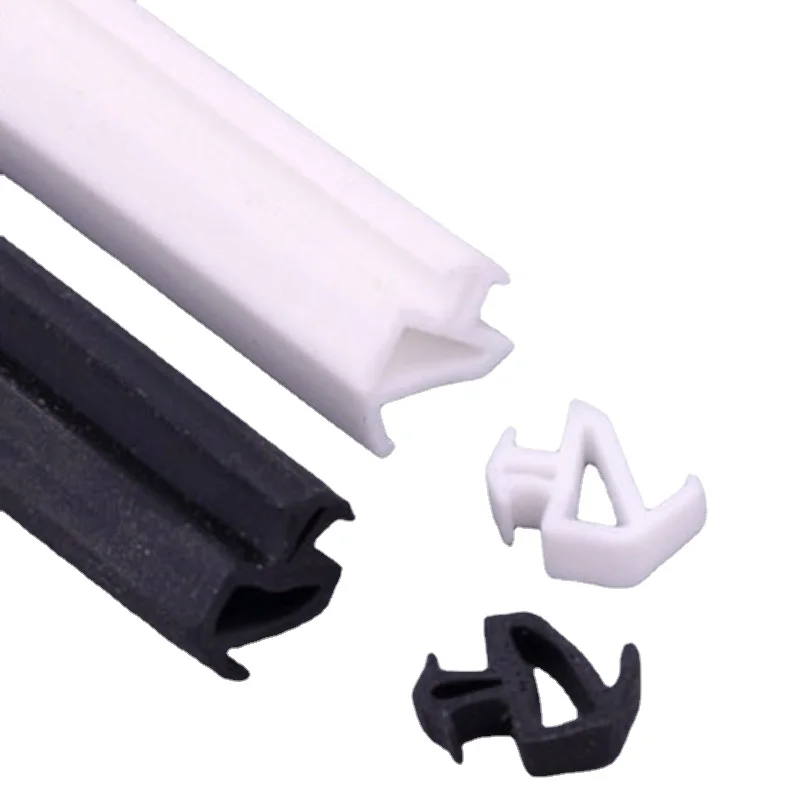 Tubular Gasket Weatherstrip Aluminium Door Window Slot Seal Strip Triangle Silicone Rubber 5 x 12m 10m Black White Brown