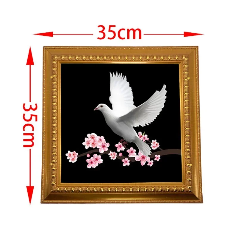 Dove Picture To Real Dove (Gold Frame) Magic Tricks Stage Illusions Gimmicks Mentalism Prop Real Dove Appearing Production Magia