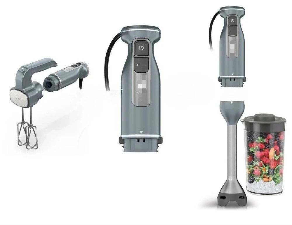 

L # Мощная миксерная система, погружной блендер и ручной миксер мощностью 750 Вт, венчики, крючки для теста