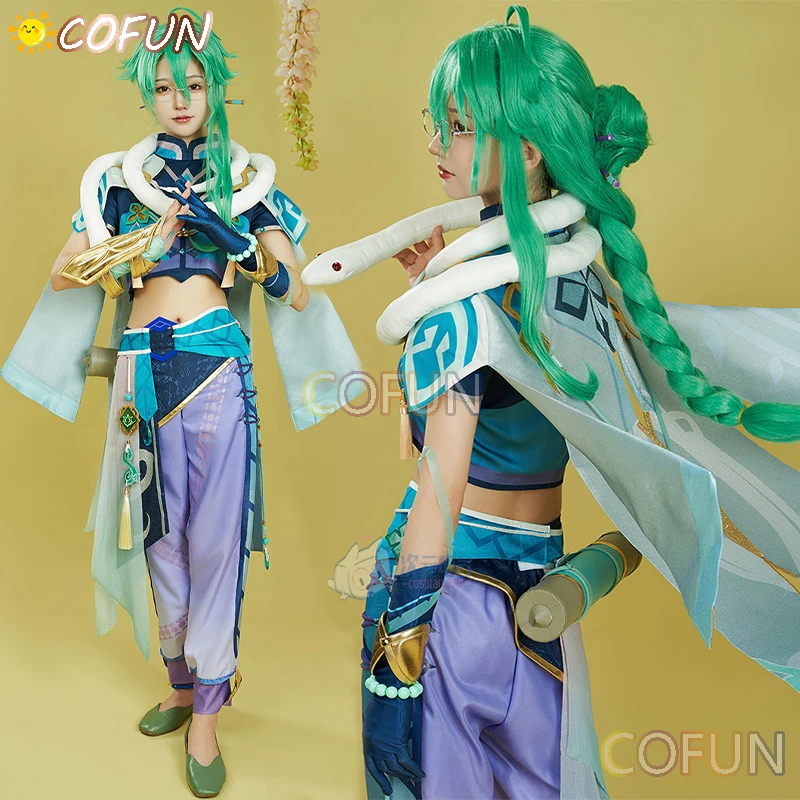 COFUN Game Genshin Impact Baizhu Cosplay Costume Halloween Outfits Game Clothing Men Anime Clothing