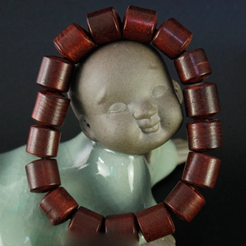 Yunyuan Rosewood Wooden Barrel Bead Buddhist Bracelet 108 Beads, Complete Specifications