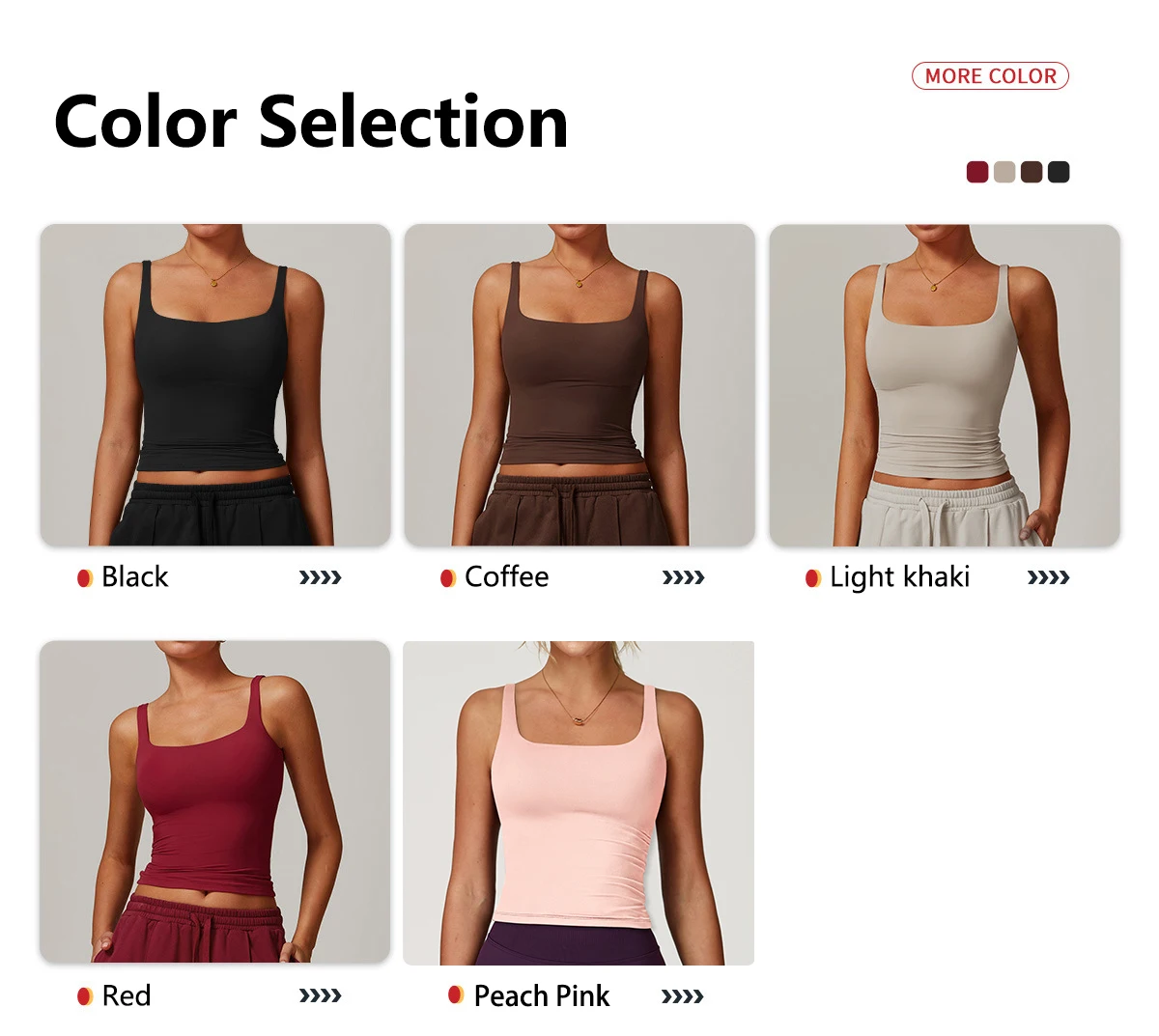Sommer Damen Workout Yoga Tanktop Schnelltrocknende Sportweste für Frauen Lauf-Tight-Top Damen U-Rücken Fitness Unterwäsche – Detail 2