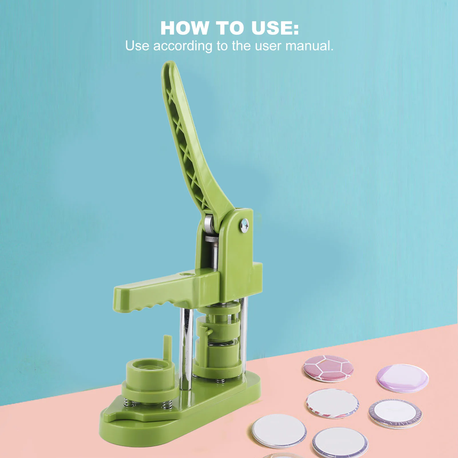 

Button Maker Machine 100 Sets Badges Button Pressing Machine for Present Family