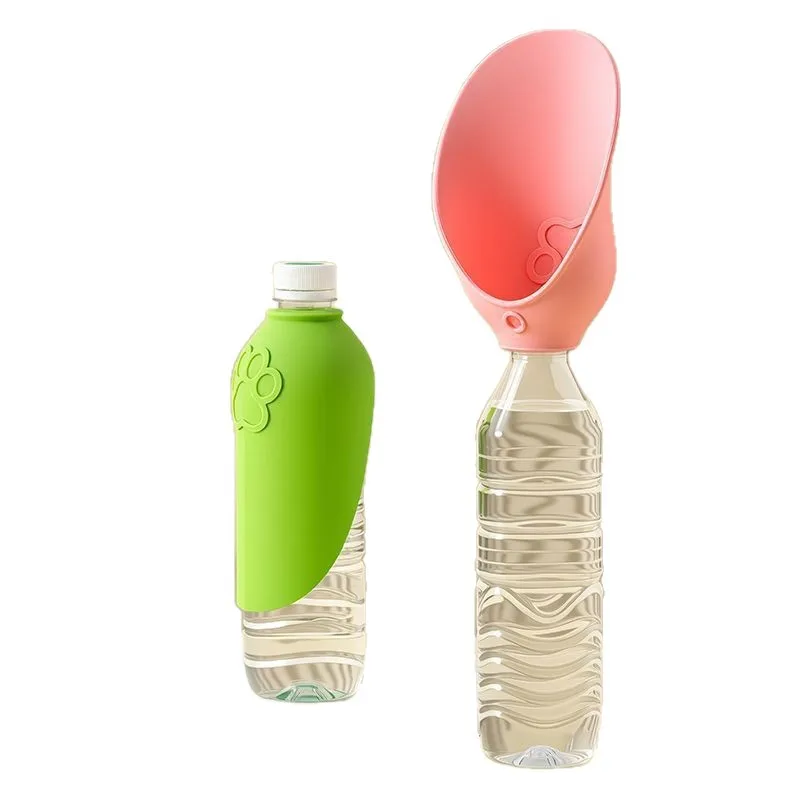 Dog Cat Drinking Bowl Outdoor Feeding Water Portable Drinking Cup for Pets Foldable Water Dispenser Interchangeable Bottle view 6