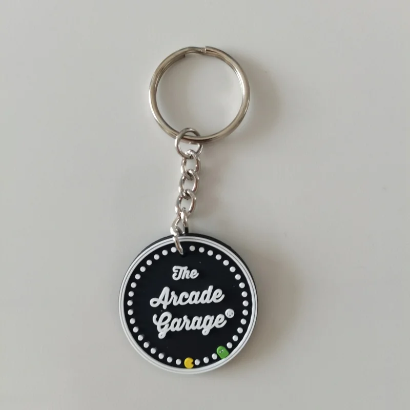 Customized Round Rubber Keychains Backside Blank Logo Key Ring Accessories Wholesale Free Shipping