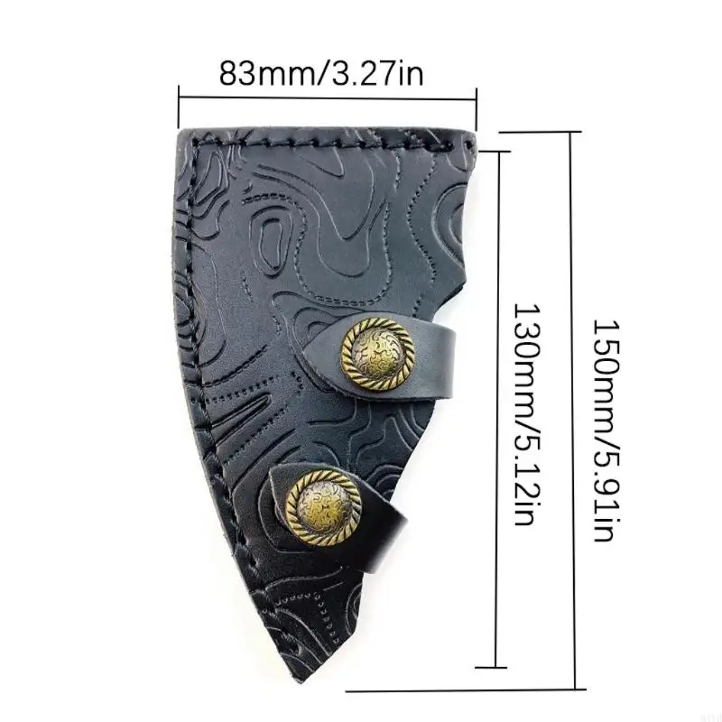 Leather Cover with Button Fastening, Hatchets Sheath for Carry, Storage, Vehicle Use, and Shop Organization M4YD