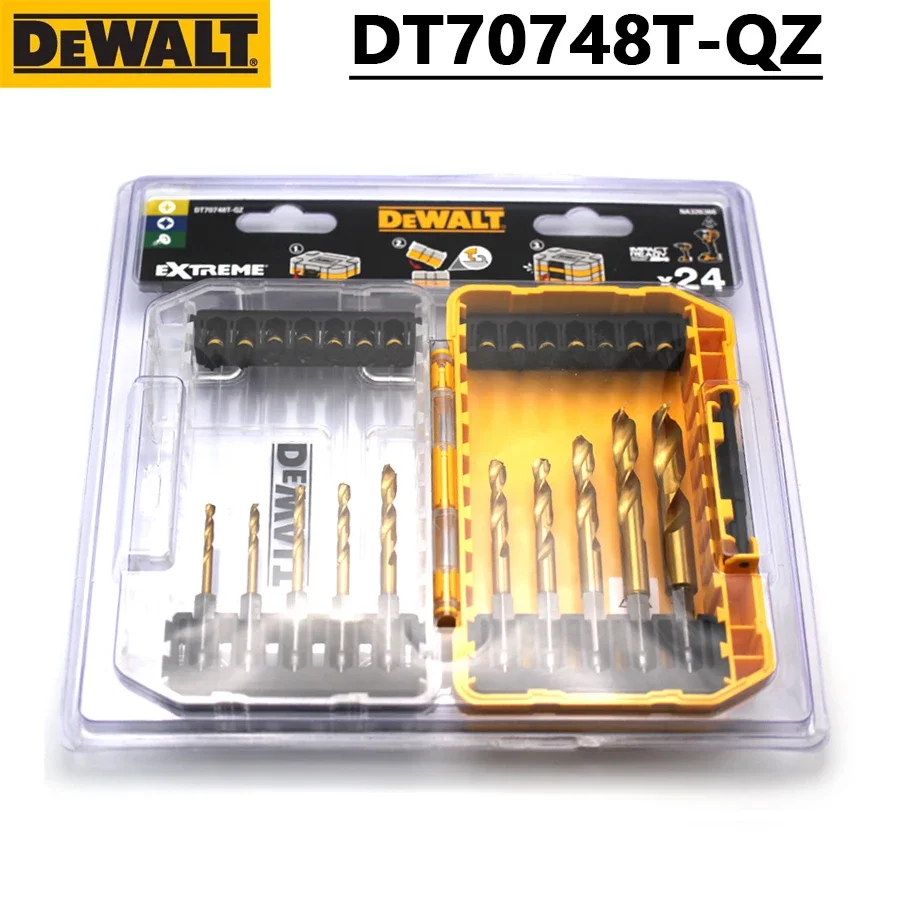 

DEWALT DT70748 FLEXTORQ 24-Piece Set Power Screwdriver Bits Impact Resistant Titanium Plated Twist Drill Power Tool Accessories