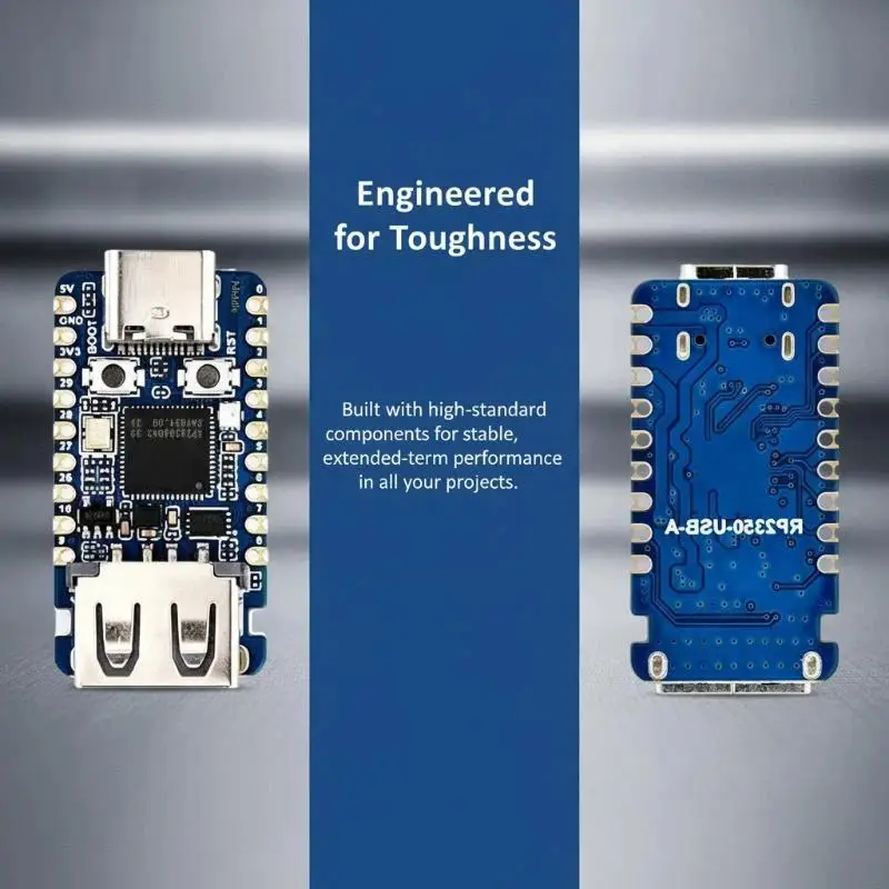 1Pcs RP2350 Microcontroller Development Board Type‑C And USB‑A Interface Compact Module For Electronic DIY Programming Project