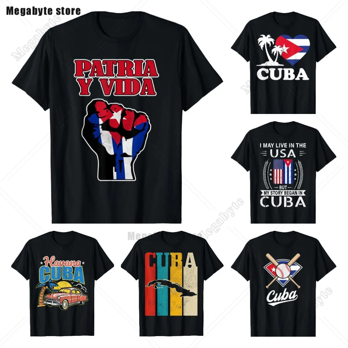 Patria Y Vida Cuba Flag Cuban Fist Free Cuba T-Shirt Graphic Cotton Streetwear Short Sleeve Birthday Gifts Summer T-shirt