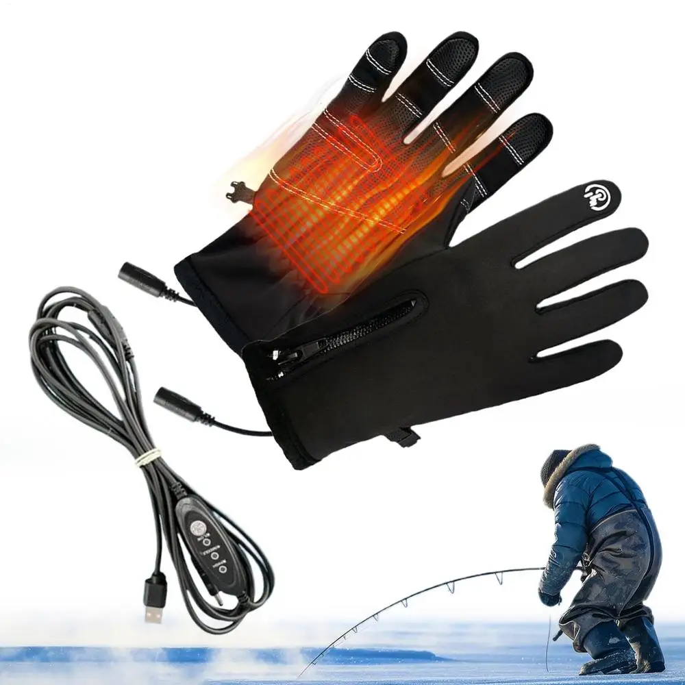 AliExpress NONE M/L/XL/XXL/ USB Touch Screen Gloves Heated Motorcycle Gloves Cycling Running Ski Winter Warmers Gloves Hiking Walking Sports