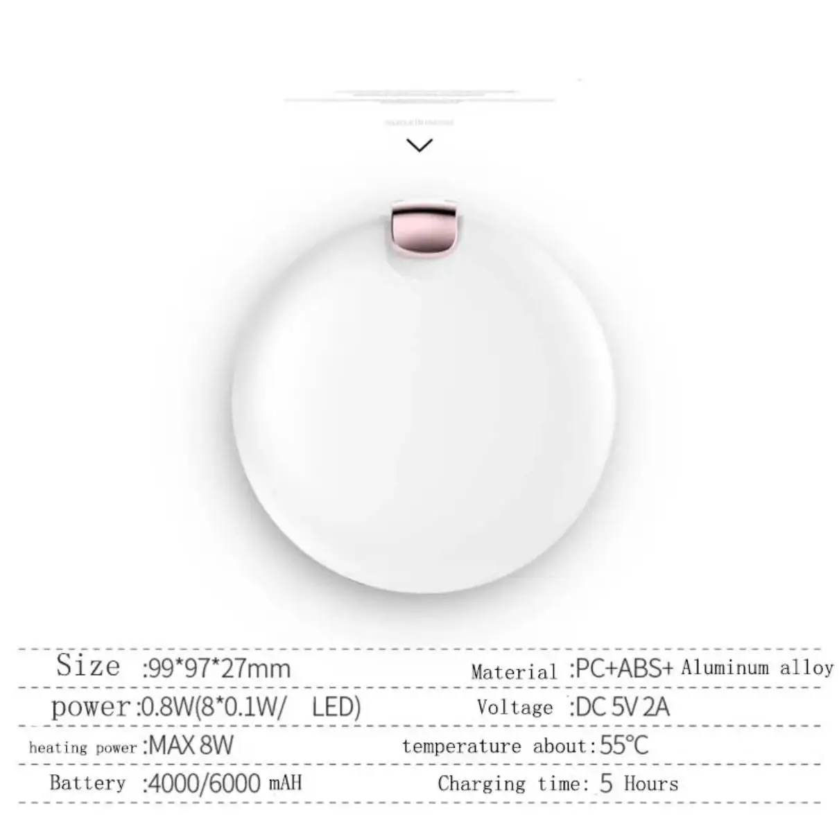 المحمولة التجميل LED مرآة ماكياج ضوء جهاز تدفئة محمول قابلة للشحن قوة البنك 3X المكبرة المكياج للطي مصباح مرآة التجميل
